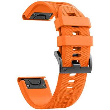 Imagem de BarRan compatível com Fenix 5X pulseira 26mm Silicon pulseira de relógio para Fenix 5X/Fenix 5X Plus/Fenix 6X/Fenix 6X Pro/Fenix 3/Fenix 3 HR/Descent MK1/D2 Delta PX/D2 Charlie