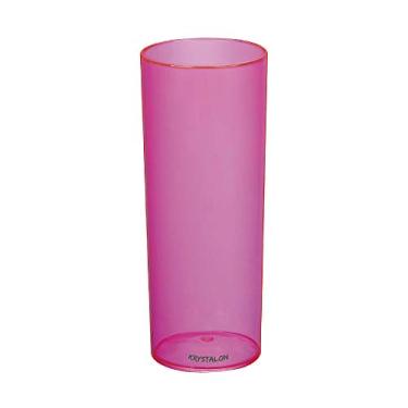 Imagem de Copo Tubo Rosa Neon 300 ml Acrílico Ps KrystalON
