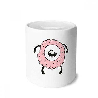 Imagem de DIYthinker Caixa de moedas de cerâmica com estampa de alienígena rosa Cyclops para presente de cofrinho