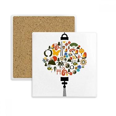 Imagem de Ventoinha Borboleta Taiji bule de chá de montanha quadrada porta-copos suporte subplaca pedra isolante