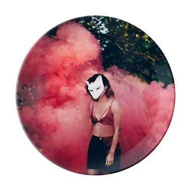 Imagem de Pink Fog Head Girl Florestal, Ciência Natureza, Prato Decorativo de Porcelana Salver Prato de Jantar