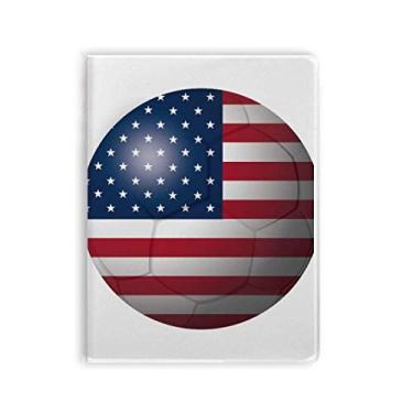 Imagem de Caderno de futebol americano com bandeira nacional dos EUA, capa de chiclete, diário de capa macia