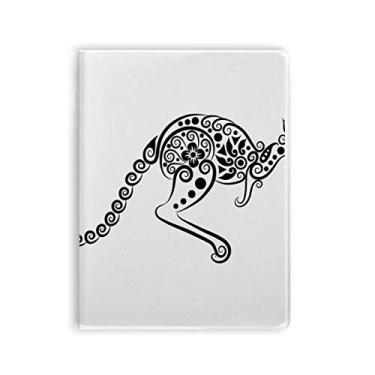 Imagem de Caderno com ilustração de esqueleto canguru sabor australiano, capa de goma