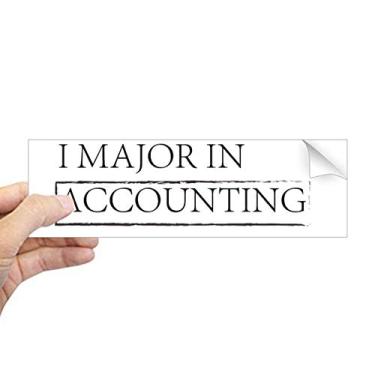 Imagem de DIYthinker Adesivo retangular com citação I Major in Accounting para janela de notebook