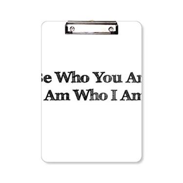 Imagem de Be Yourself Inspirational Citação Prancheta Pasta, Bloco de Escrita Placa de Apoio A4