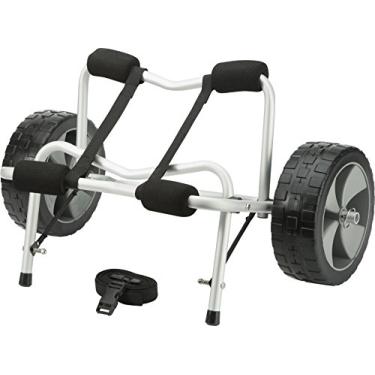 Imagem de attwood Carrinho de caiaque e canoa 11930-4, rodas de diâmetro grande, pneus sem esvaziamento, carrega até 45 kg, alumínio