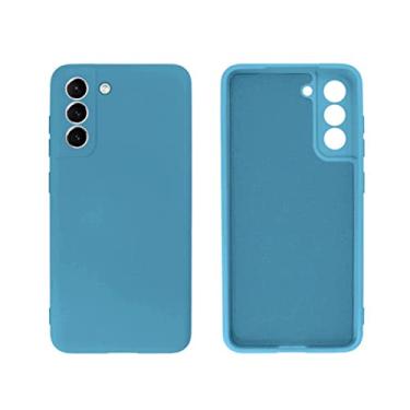 Imagem de Capinha Colorida Linha PREMIUM Compatível Com Samsung Galaxy S23 Preto, Branco, Vermelho, Amarelo, Lilás, Roxo, Azul, Laranja, Marrom, Verde, Cinza, Rosa Case Slim Flexível Aveludada 3 Camadas De Proteção DUPIN (AZUL CLARO)