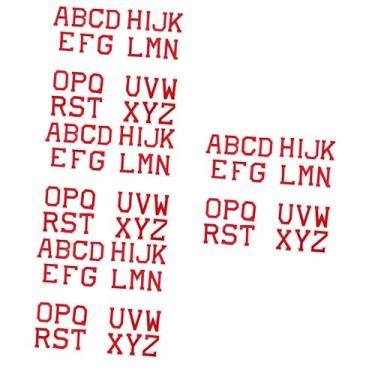 Imagem de VILLCASE 104 Peças decalques de letras reparar patches personalizados adesivos de letras pequenas jaqueta de lantejoulas remendos de letras remendos de roupas DIY número aplique Fragmento
