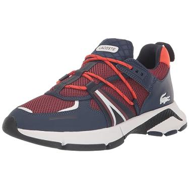 Imagem de Lacoste Tênis masculino L003, Borgonha/azul-marinho, 44