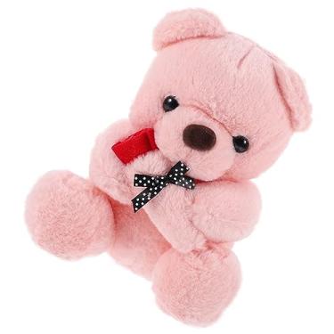 Imagem de Didiseaon Rosa abraçando boneca de urso brinquedo de pelúcia o presente presentes decoração urso bicho de pelúcia bonecos de pelúcia recheados animal decorar boneca de pelúcia ramalhete bebê
