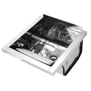 Imagem de Tanque Reto 44x48x26cm Alto Brilho 23 Litros Parede Docol Aço Inox