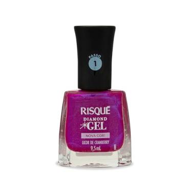 Imagem de Risqué Esmalte Diamond Gel Licor de Cranberry Metálico 9,5ml
