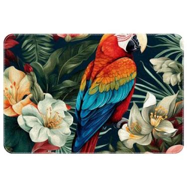 Imagem de YOWMNS Tapete quadrado de poliéster premium Parrot – Tapete durável e resistente para e...