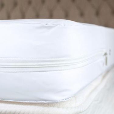 Imagem de Capa Protetora De Colchão De Casal Com Ziper -Branco Melho Preço - Ath