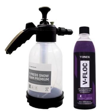 Imagem de Pulverizador 3 em 1 Snow Foam Gerador De Espuma Waxtreme + Shampoo Automotivo V-floc 500 Ml Vonixx