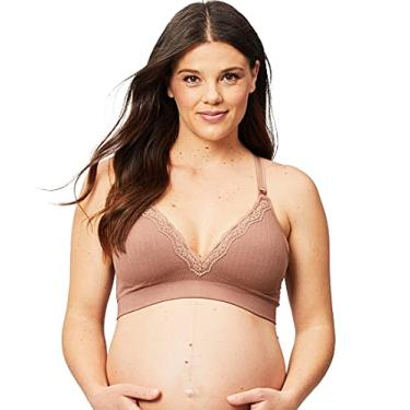 Imagem de Cake Maternity Tutti Frutti Sutiã de amamentação sem aro de bambu para amamentação, sem fio para grávidas (para bojos B-H), Mocha, (Small) 32B/E