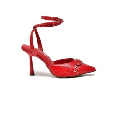 Imagem de Sapato Scarpin Via Marte Bico Fino 037-004-02 Vermelho