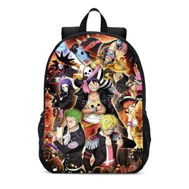 Imagem de Mochila Escolar Infanto Juvenil Anime One Piece Bando do Chapéu de Palha Novidades 0305-Unissex