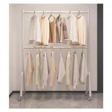 Imagem de Suporte para roupas de varejo resistente, suporte de roupas para boutiques, suporte de exibição de vestidos de casamento para lojas de varejo para pendurar roupas de vestidos longos (cor: branco,