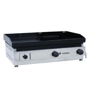 Imagem de Chapa Para Lanche | C65 A Gás | Inox | 2 Queimadores | Venâncio