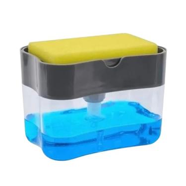 Imagem de Dispenser para Detergente e Sabão 2 em 1 Suporte Porta Bucha Esponja Limpeza Limpa Cozinha - NEXUS MARKET