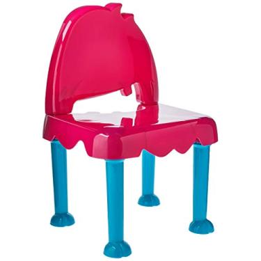 Imagem de Cadeira Plástica Infantil Montável Monster, Tramontina, Rosa/Azul