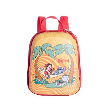 Imagem de Lancheira Costas Stitch Tropical 3D Infantil Impermeável