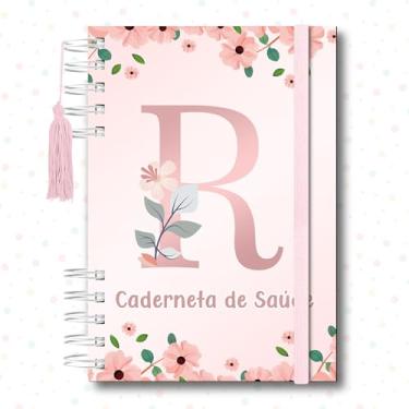 Imagem de Caderneta de Saúde da Criança, Caderno de Vacinação, Alfabeto Floral Rosa, 118 Páginas, 21,5 x 15,5 cm (R)