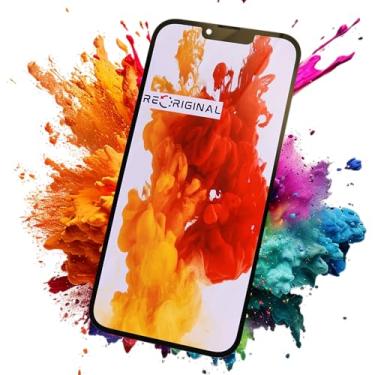 Imagem de reoriginal Tela de substituição para iPhone 13 Pro Max original OEM Soft OLED Full HD e montagem digitalizadora – Mantenha o rosto ID com adesivo à prova d'água e protetor de tela de vidro temperado
