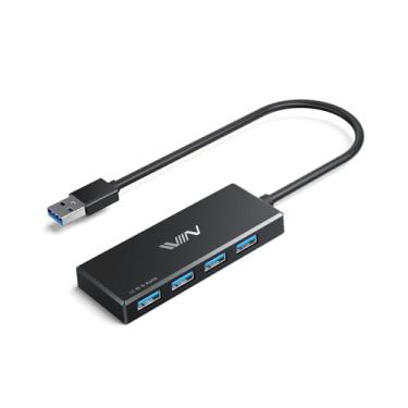Imagem de IVIIN Hub USB 3.0, divisor de hub USB de 4 portas, expansor USB A, adaptador USB portátil, hub de dados multiportas para laptop, iMac Pro, MacBook Air, Mac mini/Pro, Surface Pro, pen drives USB e HDD