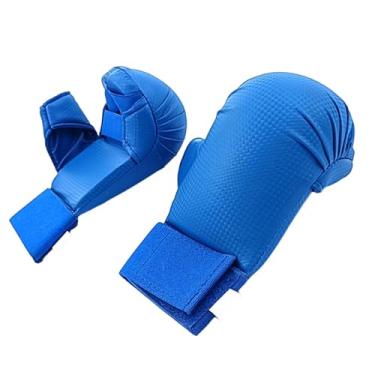 Imagem de Generic Luvas de kickboxing mma resistente ao desgaste luvas de treinamento de luta luvas de karatê luvas de boxe para muay thai fitness sparring, azul M