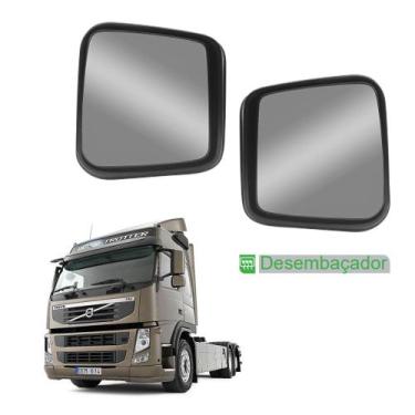 Imagem de Par Espelho Retrovisor Auxiliar Volvo VM 2006 c Desembaçador - Fabbof