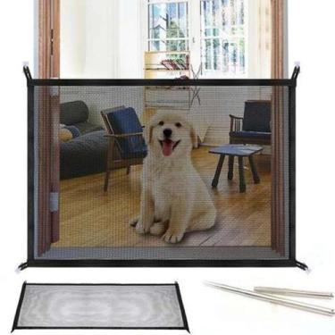 Imagem de Tela Grade De Porta Cachorro Rede Pet Caes Cao Crianças Parede Bebe Ga