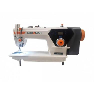 Imagem de Máquina de Costura Industrial Reta c/ Direct Drive e Corte - Megamak, 