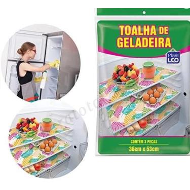 Imagem de Jogo Toalha De Geladeira E Armário Estampada Lavável Prati 3 uni - Pla
