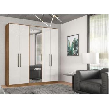 Imagem de Quarto de Casal Irlanda Ambiente Composição 5 Amêndola Branco  Demartê