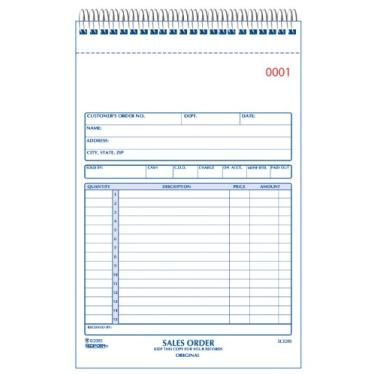 Imagem de Rediform Livro de pedidos de vendas, encadernado, numerado, 14 x 20 cm, 50 duplicadas (5L320S)
