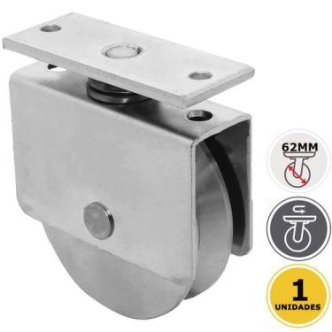 Imagem de Roldana Giratória Para Portão 2 Polegadas Com Caixa Canal V - TOLEMAT