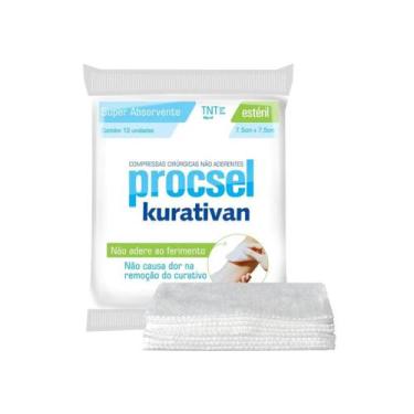 Imagem de Compressa De Gaze Estéril Com 10 Unidades 7,5cm x 7,5cm Kurativan - Pr