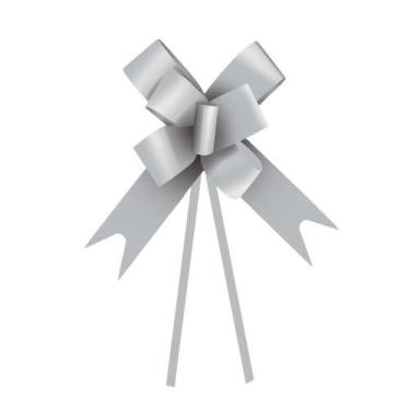 Imagem de 10 Laços Mágico Fácil Pronto Presente Médio Cromus 18mm, Prata