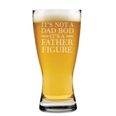 Imagem de MIP Copo de cerveja Pilsner de 425 g Presente It's Not A Dad Bod It's A Father Figure Funny For Dad Day