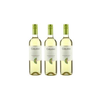 Imagem de Kit Vinho Chilano Sauvignon Blanc Branco Seco 750ml 3uni