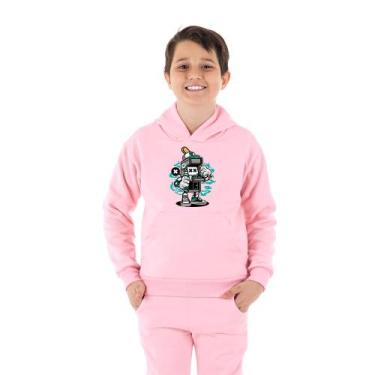 Imagem de Moletom Canguru Infantil Menino Fliperama Benellys, 2, Rosa