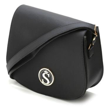 Imagem de Bolsa Feminina Pequena Tampa Santorini Handbag, Preto