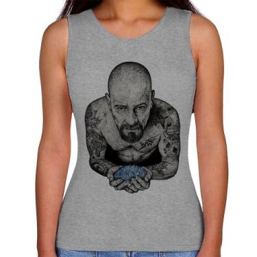Imagem de Regata Feminina Walter White Tattoo Heisenberg - Foca na Moda, Cinza, 