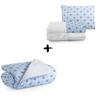 Imagem de Edredom para Bebê com Lençol 4 pçs Mini Cama Oferta Moderno - ENTROU C