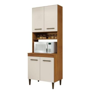 Imagem de Paneleiro Torre Quente 4 Portas 3 Prateleiras Atenas Kaiki Moveis - Ka