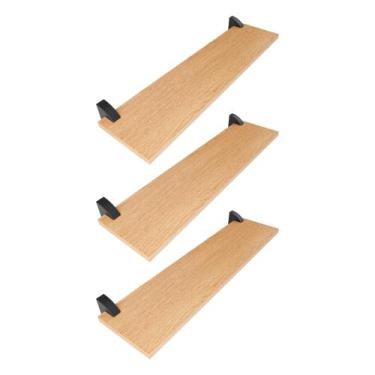 Imagem de Kit 3 Prateleiras Freijó Com Suporte Bico Tucano MDF Multiuso 60X20  -