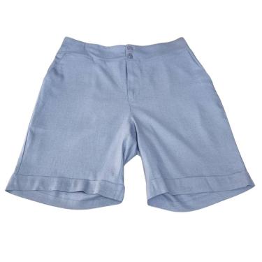 Imagem de Bermuda Social Feminina de Linho com Elástico no Cós Plus Size Raio de Luz