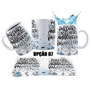 Imagem de Caneca 325ml Presente Dia Dos Pais Te Amo, Parceiro, Amigo - LARANJA E
